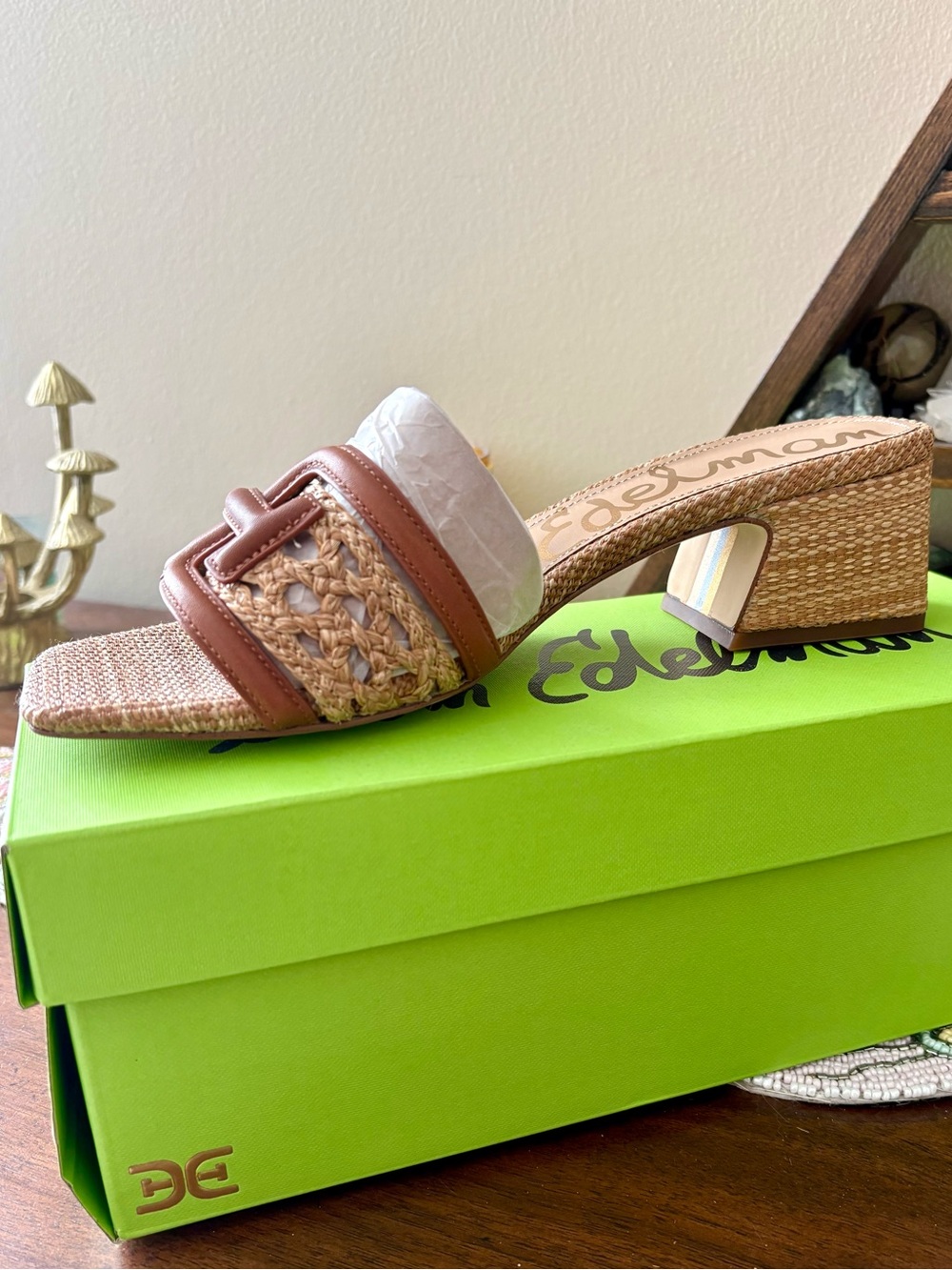 Sam Edelman Women’s Waylon Woven Block-Heel Slide Sandals - Picture 8 of 14